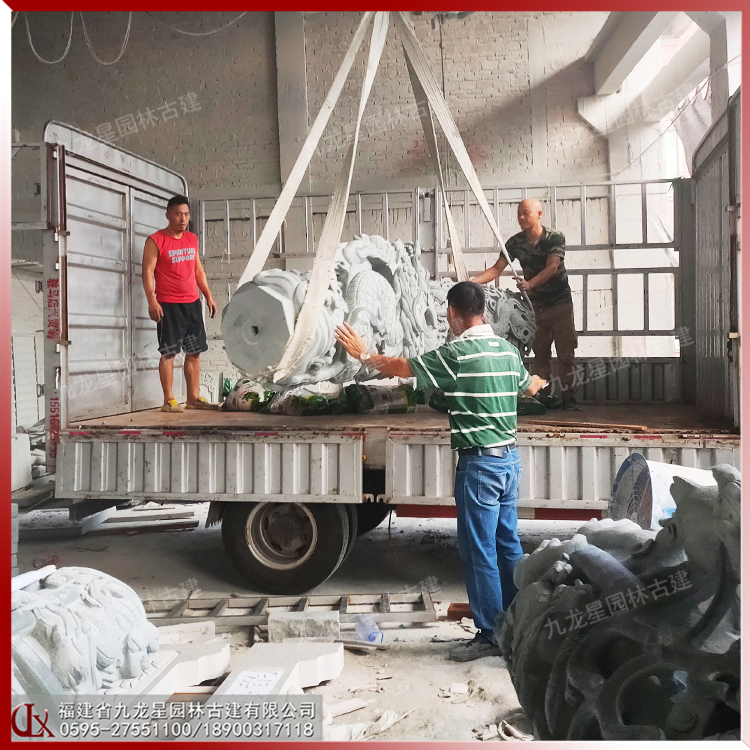 惠安青石石雕龍柱圖片