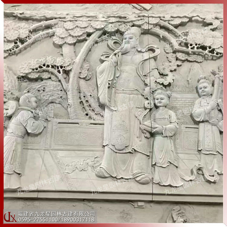 石雕人物浮雕圖片