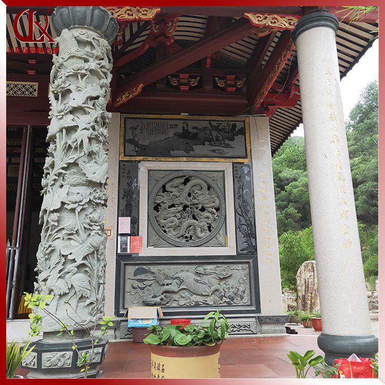 花鳥石雕柱子圖片